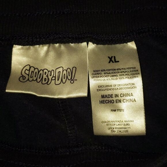 Scooby-Doo navy  jogger sweatpants Did Someone Say Snacks Sz Juniors XL - Picture 4 of 4